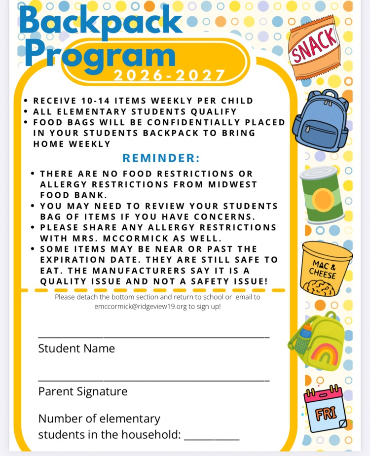 English food program flyer