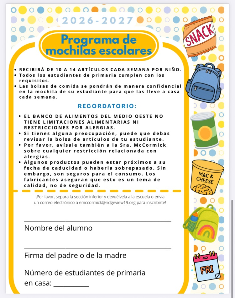 Spanish food flyer