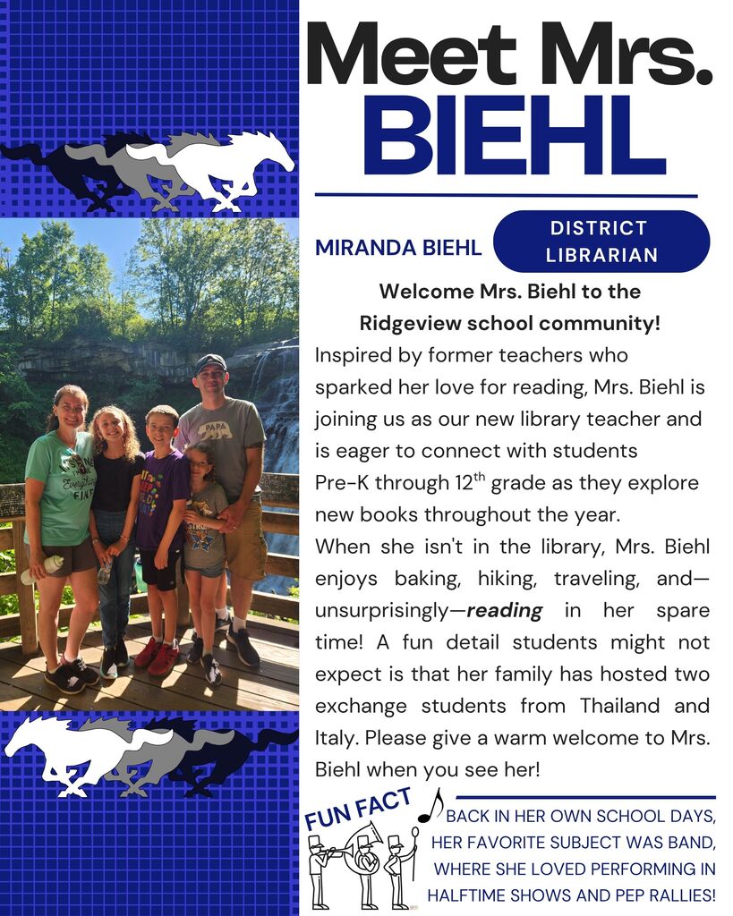 Welcome, Mrs. Biehl!