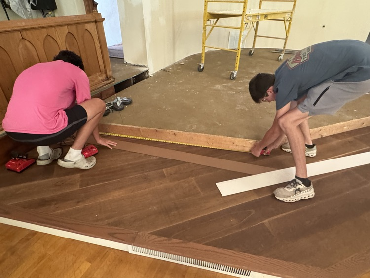 Putting on white risers