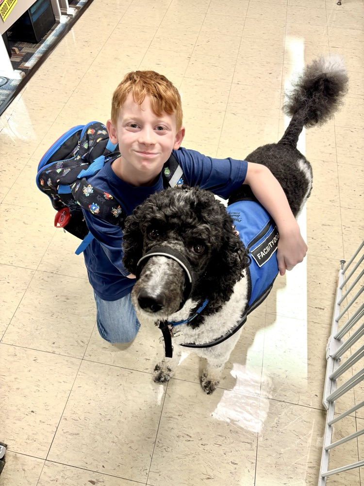 boy with dog