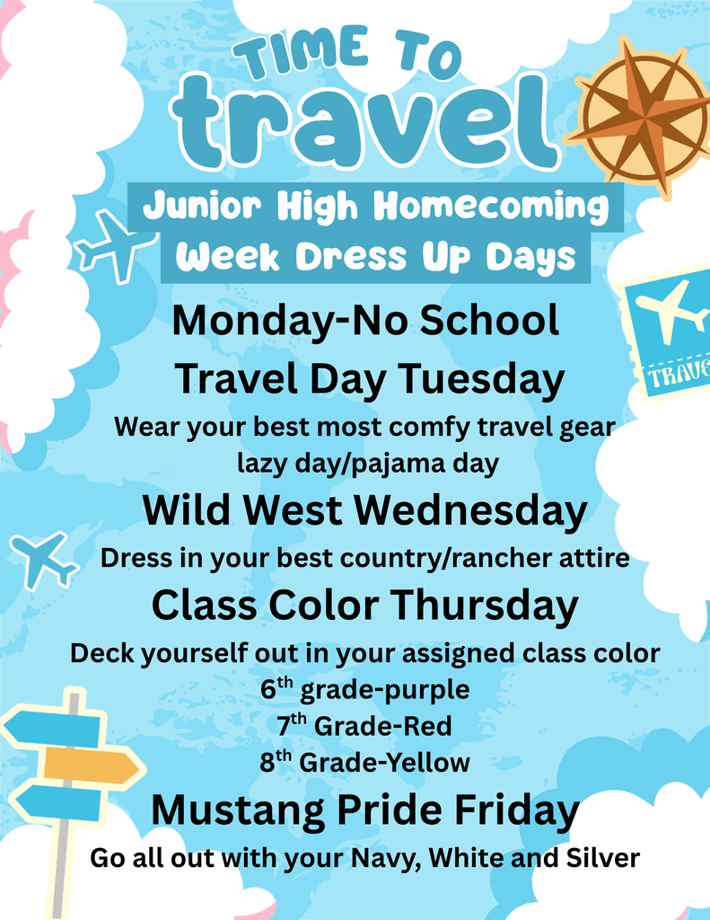 Junior High Homecoming Week Dress Up Days