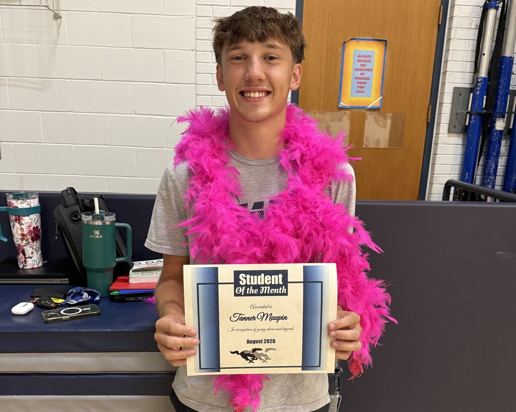 Tanner, August Student of the Month