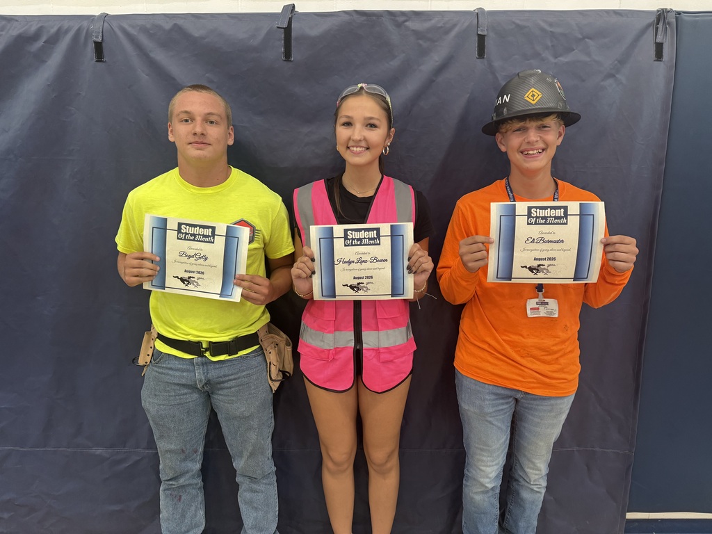 Boyd, Hadyn, and Eli, August Students of the Month