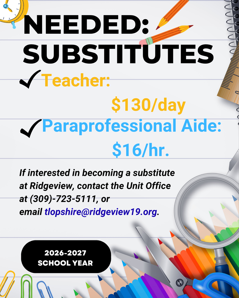 substitutes needed