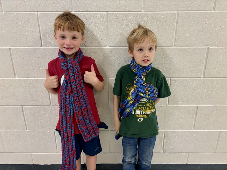 kids wearing scarves 