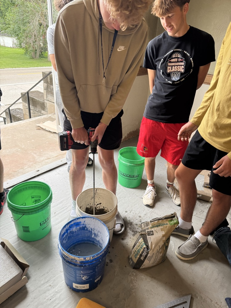 mixing mortar
