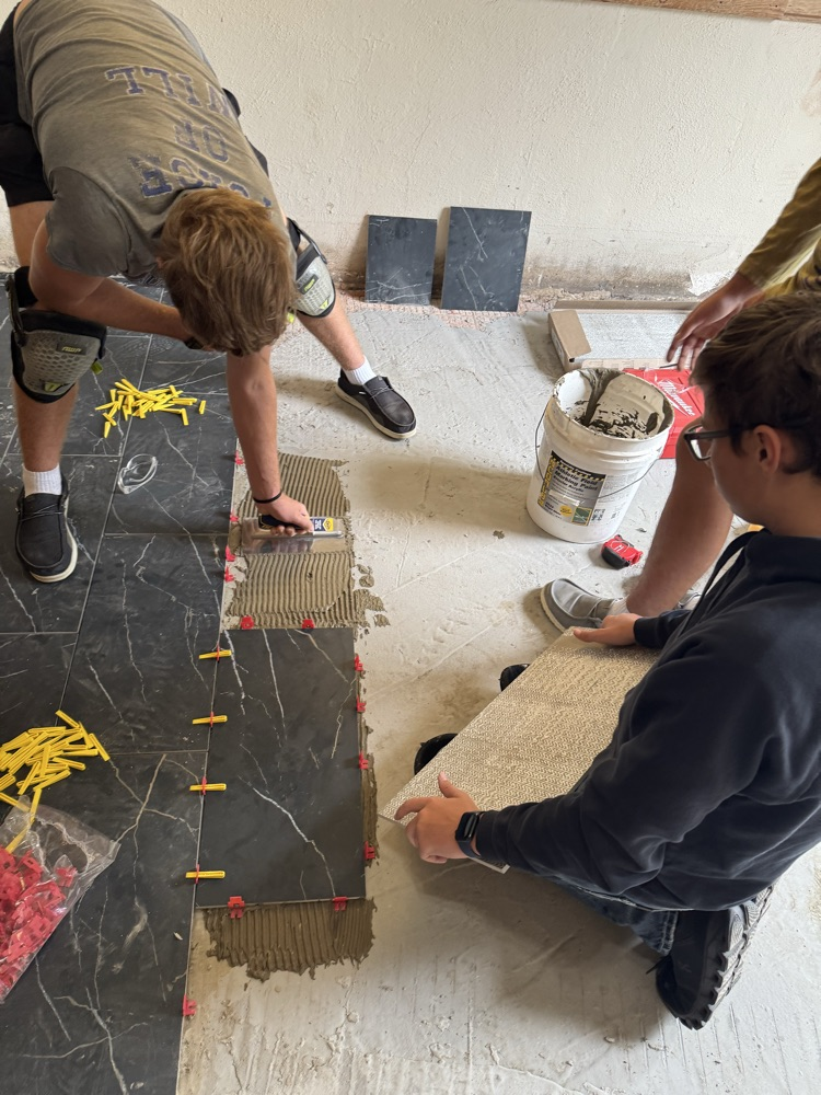 laying new tile
