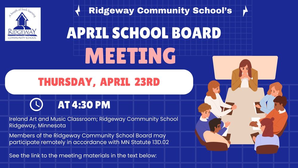 April Board Meeting Announcement