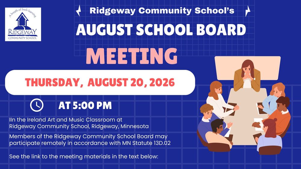 August Board Meeting Announcement