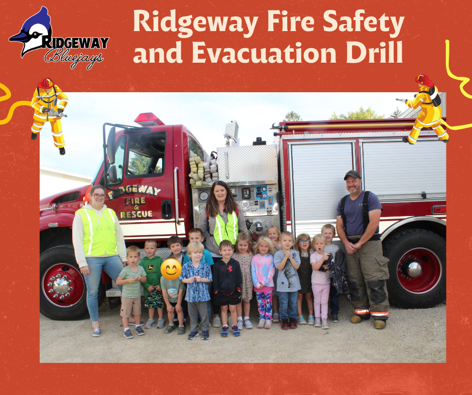 Preschoolers in front of fire truck