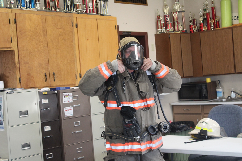 Ridgeway Firefighter in mask