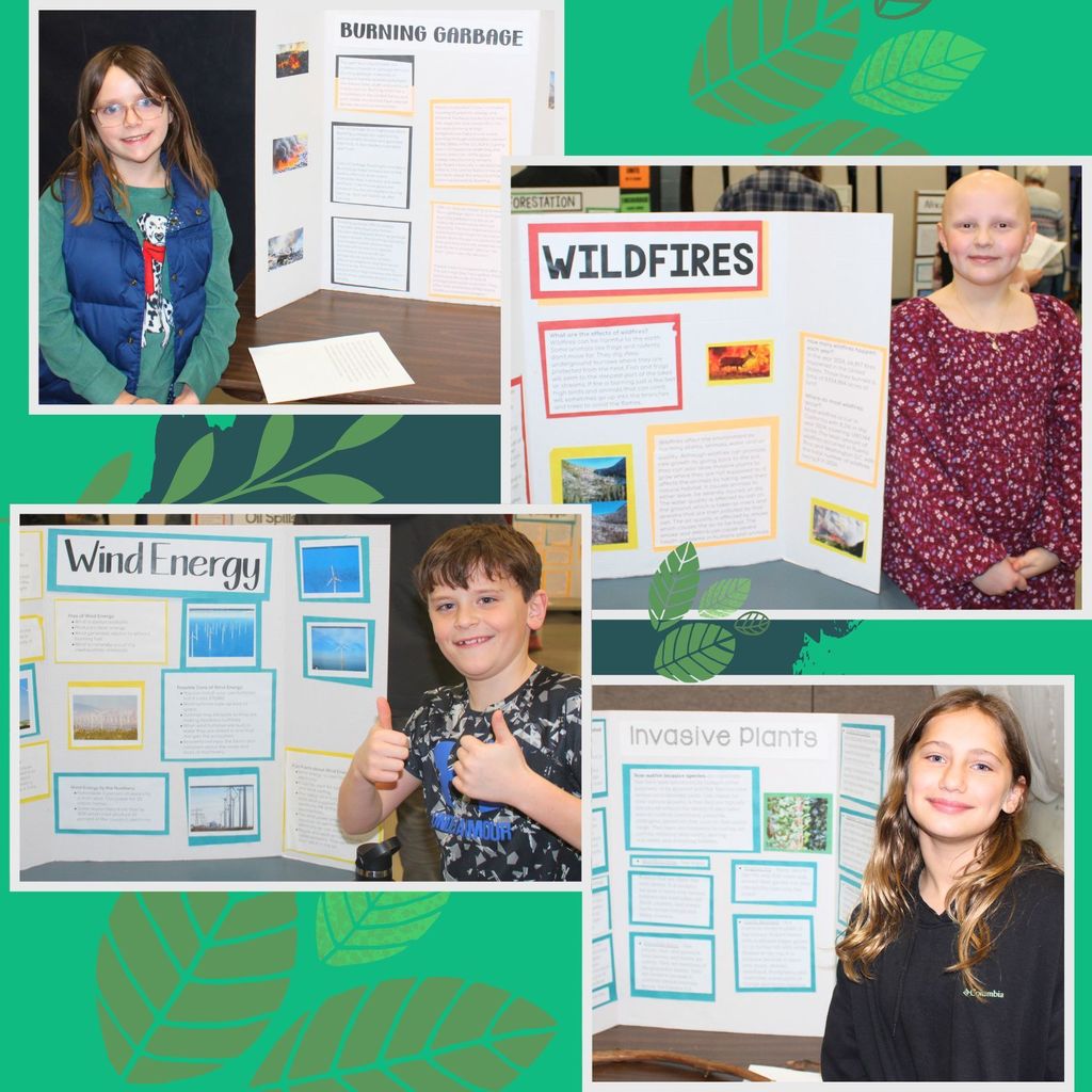 Students with environmental science projects