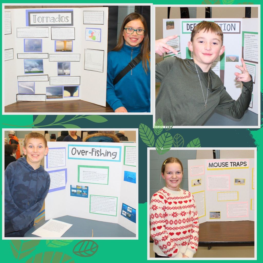 Students with environmental science projects