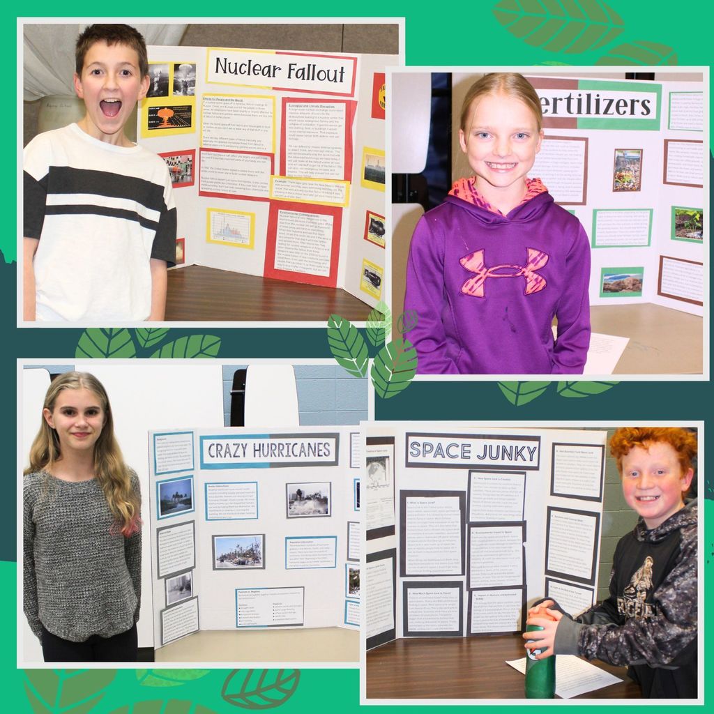 Students with environmental science projects