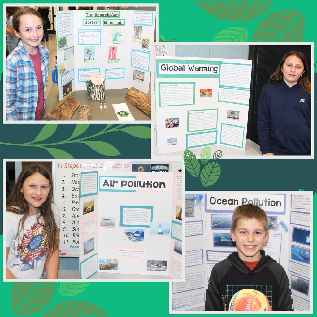 Students with environmental science projects