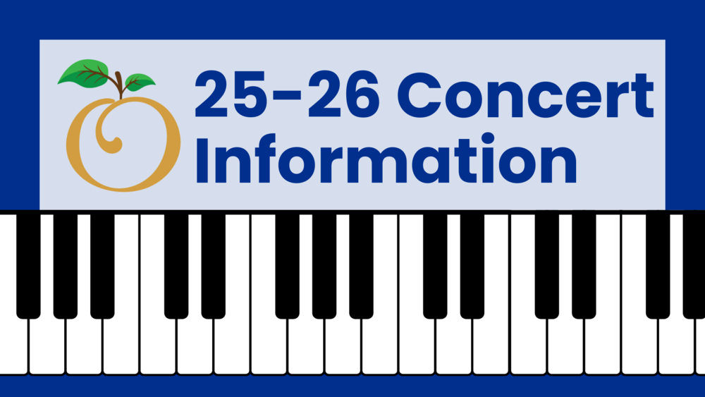 Piano Background with the text that say 25 - 26 Concerts Informations 