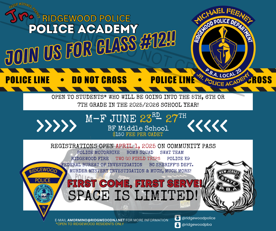 Jr. Police Academy - June 23rd - June 27th