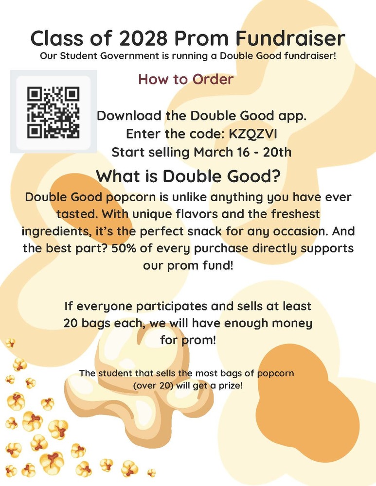 Class of 2028n Popcorn Fundraiser for Prom