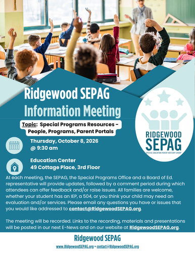SEPAG October Meeting on October 8th at 9:30am