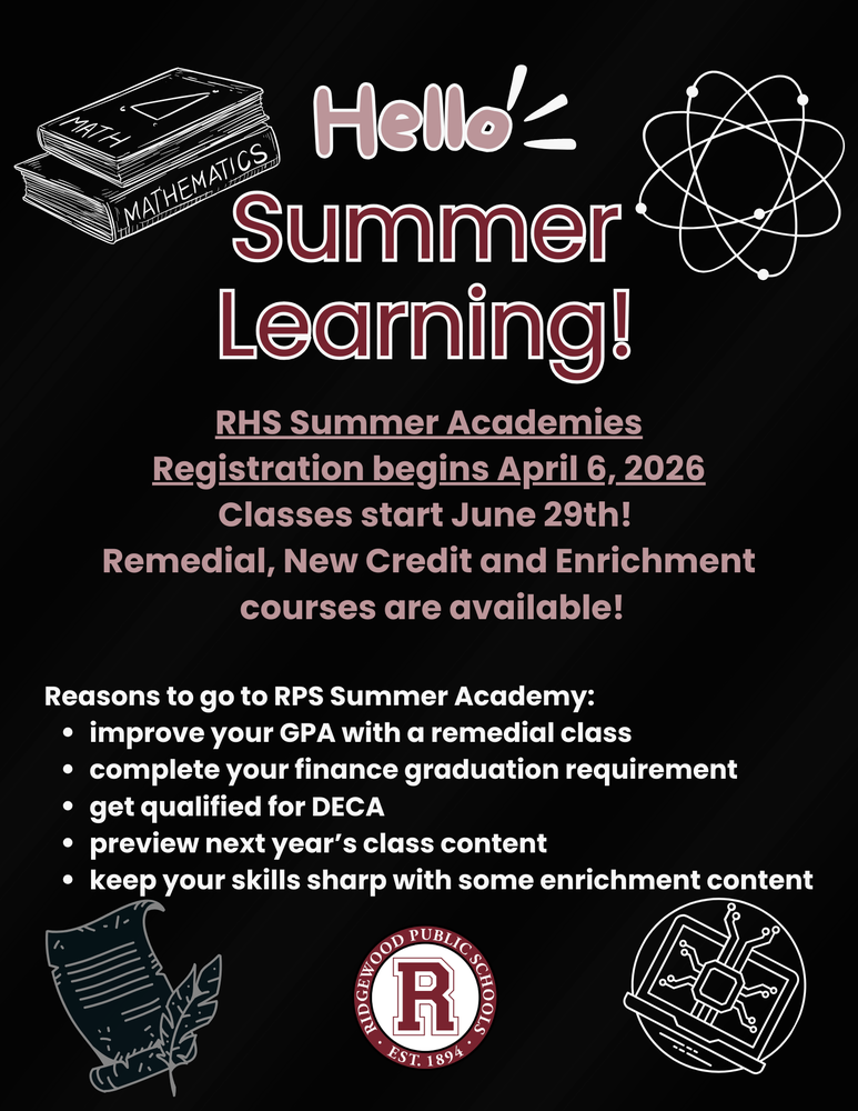 RHS Summer Academies