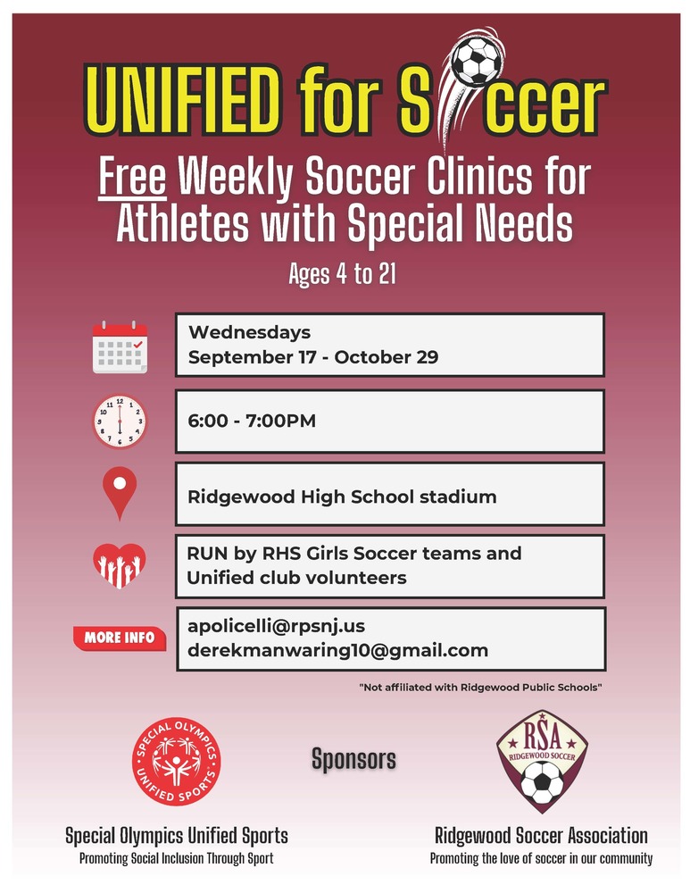 Unified Soccer Clinics