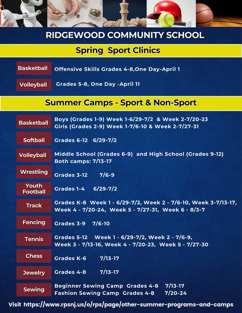 sport and non-sport camp options