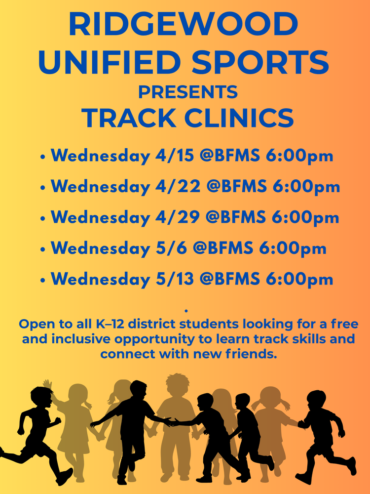Unified Track Clinics - Wednesdays in April through May 13th, 6pm at BFMS