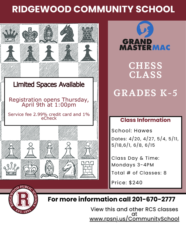 Hawes Chess Class Spring  2026 