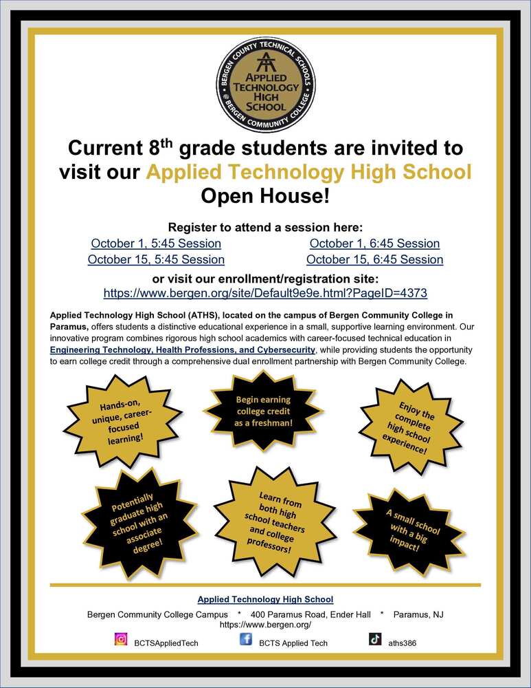Applied Technology High School Open House October 2026
