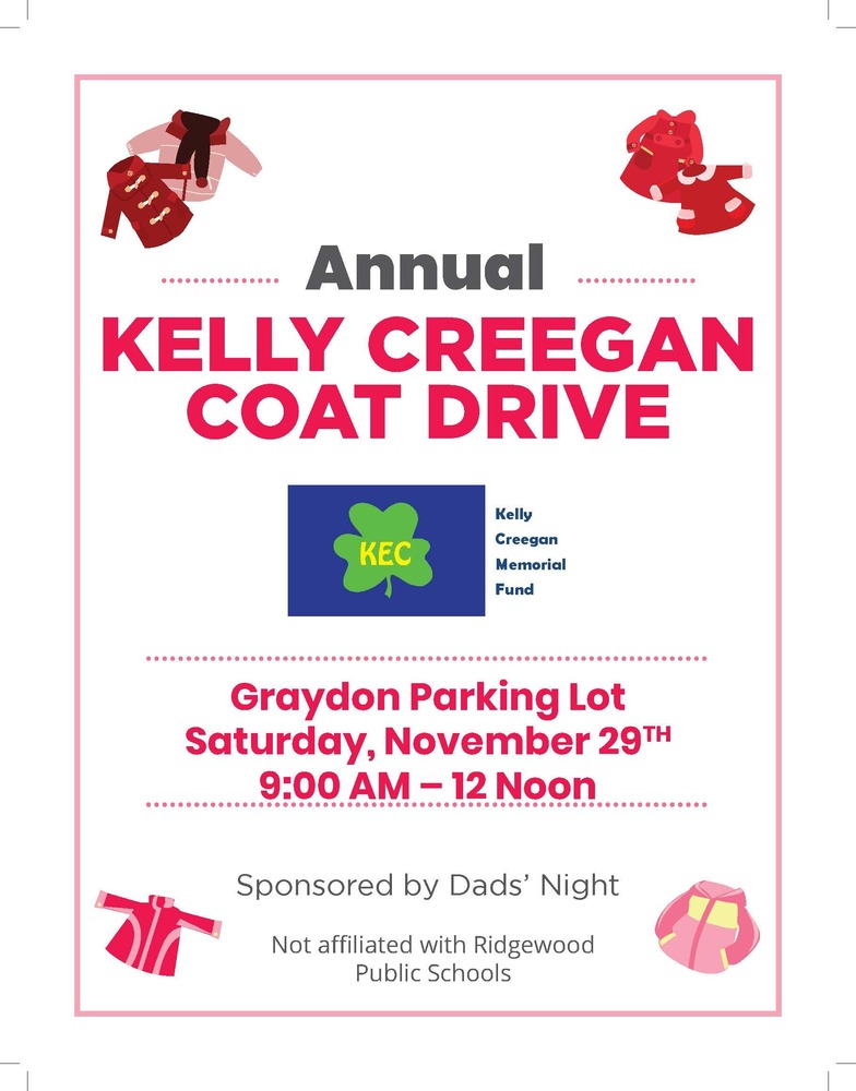 Kelly Creegan Annual Coat Drive 2025 Flyer