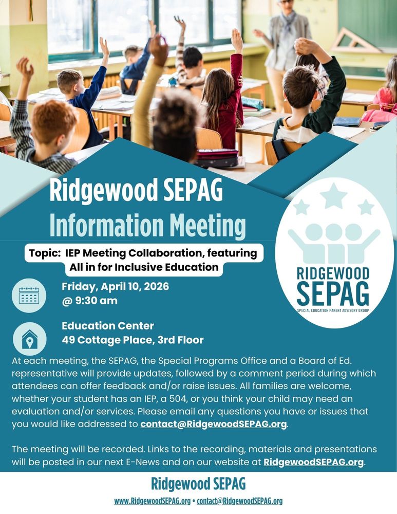 SEPAG Info Meeting April 10th at 9:30am