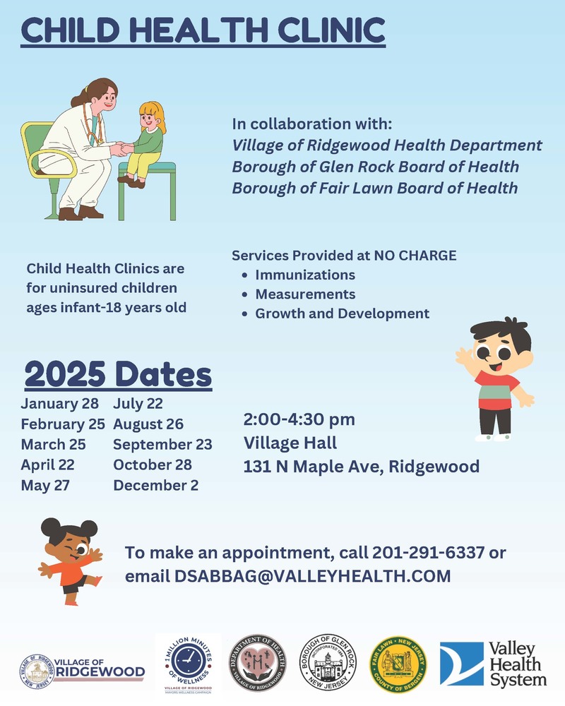 Child Health Clinic at Village Hall