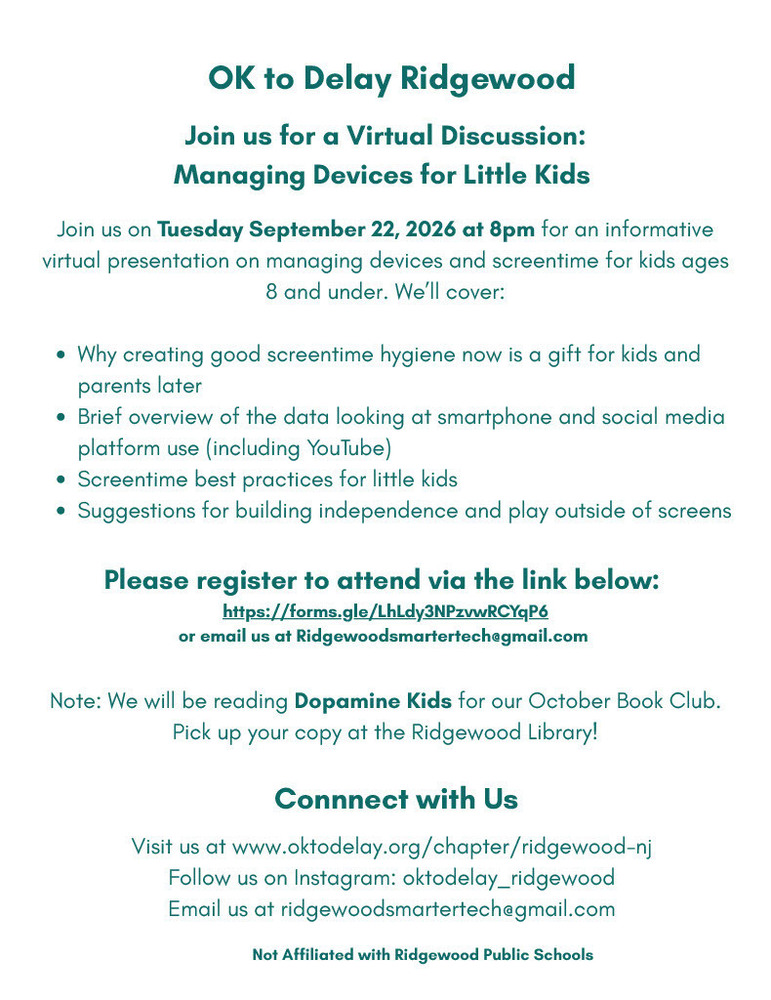 Virtual Discussion on Managing Devices for Little Kid