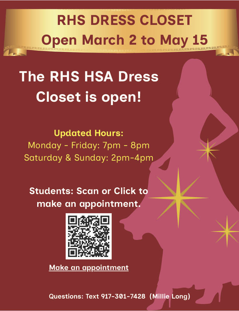 RHS Dress Closet Now Open