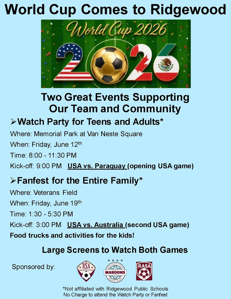 FIFA Event on June 12th and 19th