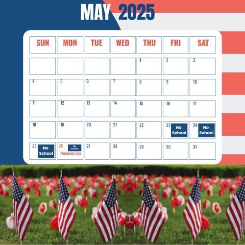 Memorial Day Weekend Calendar