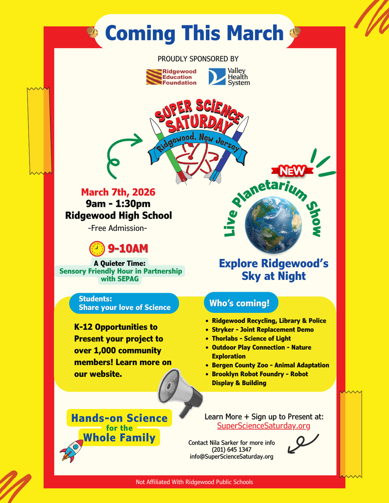 Super Science Saturday, March 7, 2026