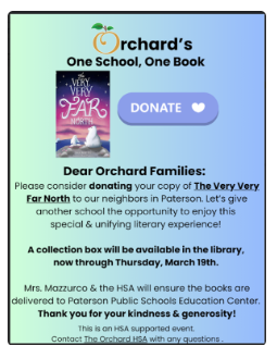 One school one book donation book drive for the Very Very Far North