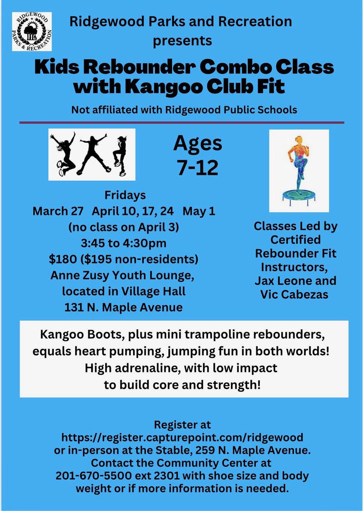 Kangaroo Club Fit - Ages 7-12 - Fridays in March and April