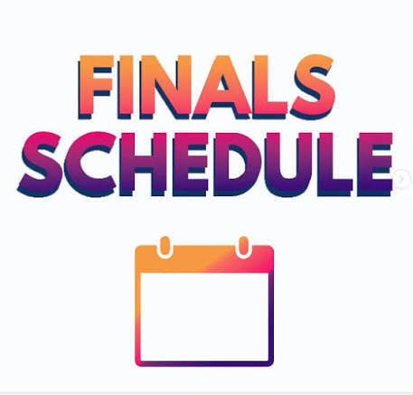finals schedule