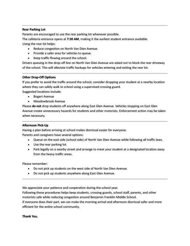 Page two of drop off information