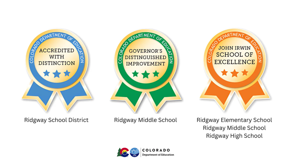 3 CDE Award Ribbons
