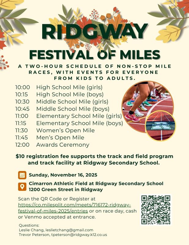 Ridgway Festival of Miles Flyer