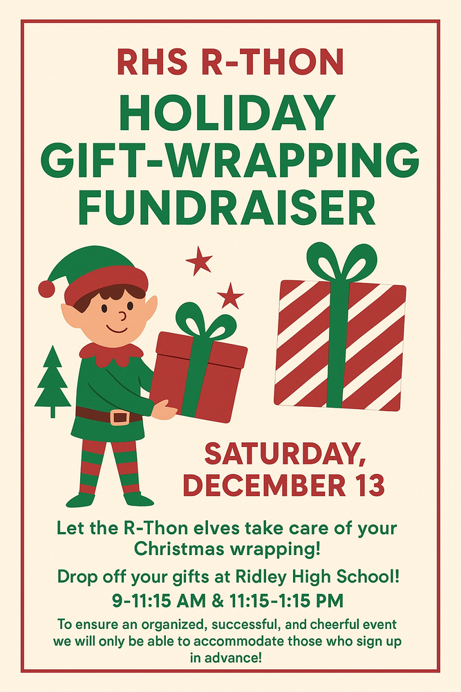 RHS R-Thon Holiday Gift Wrapping Fundraiser Saturday December 13