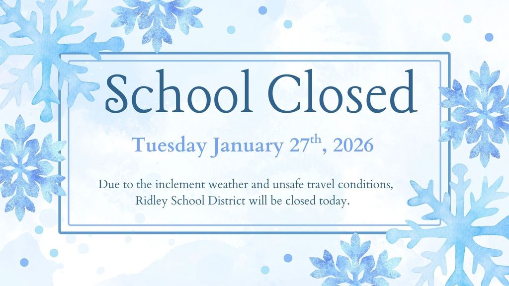School Closed Tuesday January 27th, 2026