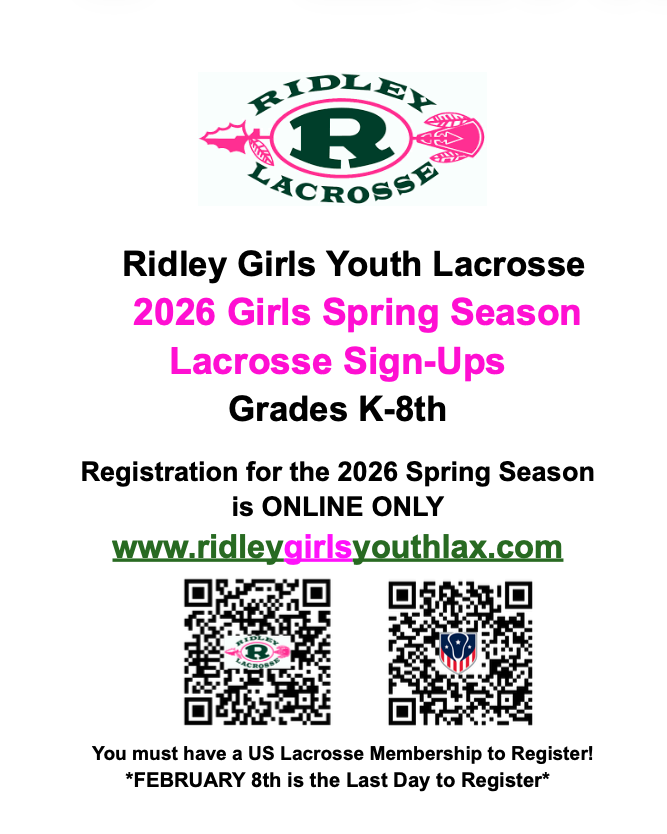 Ridley Girls Lacrosse Sign ups