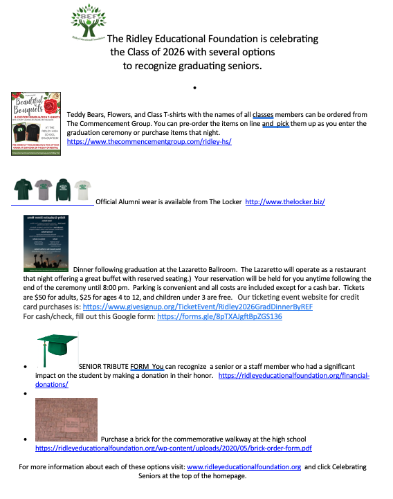 Recognize Graduating Seniors 2026