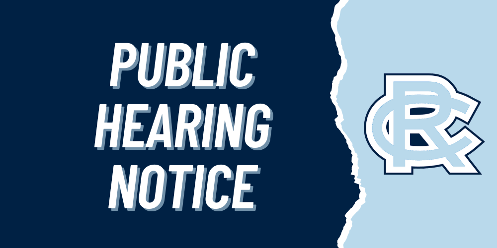 Public hearing notice with RC logo