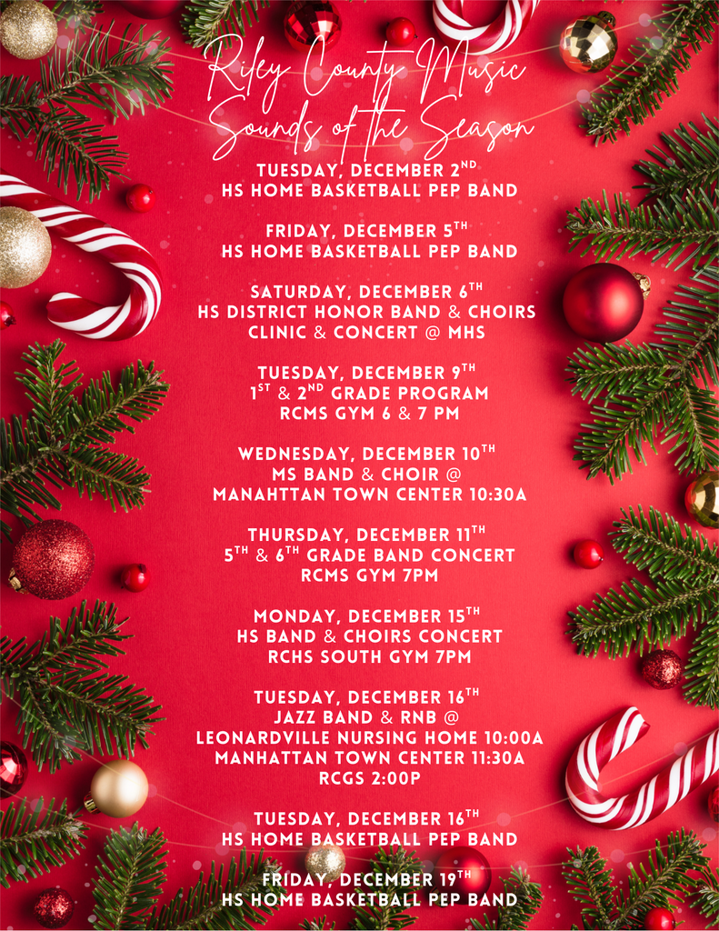 Dec Music Schedule